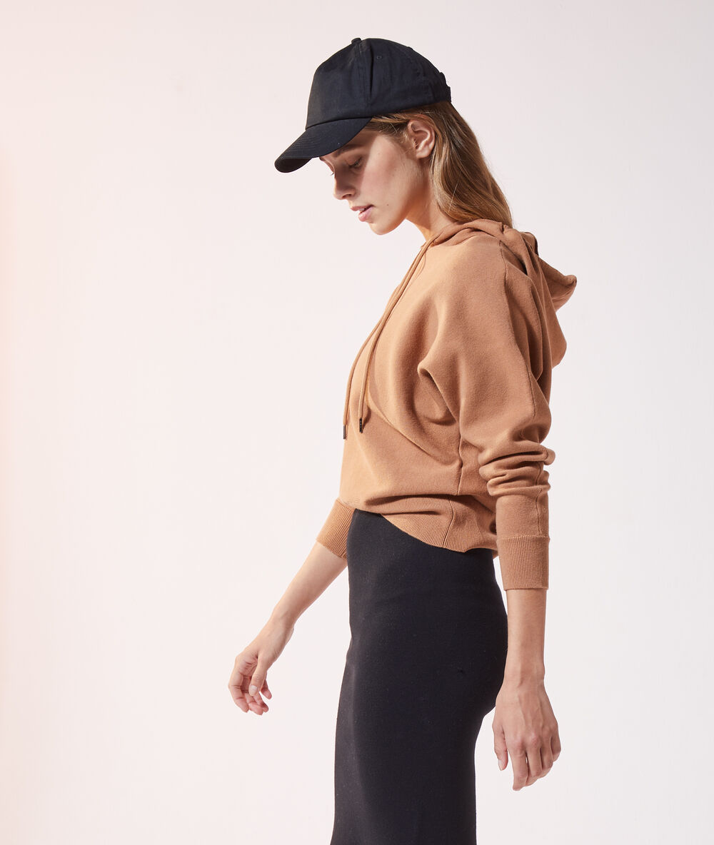 Sudadera con capucha c.camel claro.