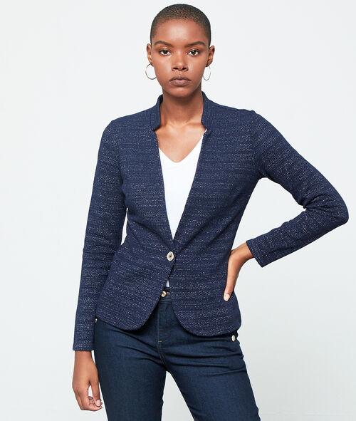 Veste col tailleur à fils métallisés Veste col tailleur à fils métallisés