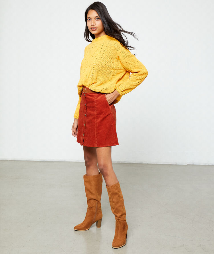 Jersey de punto cruzado c.ocre.