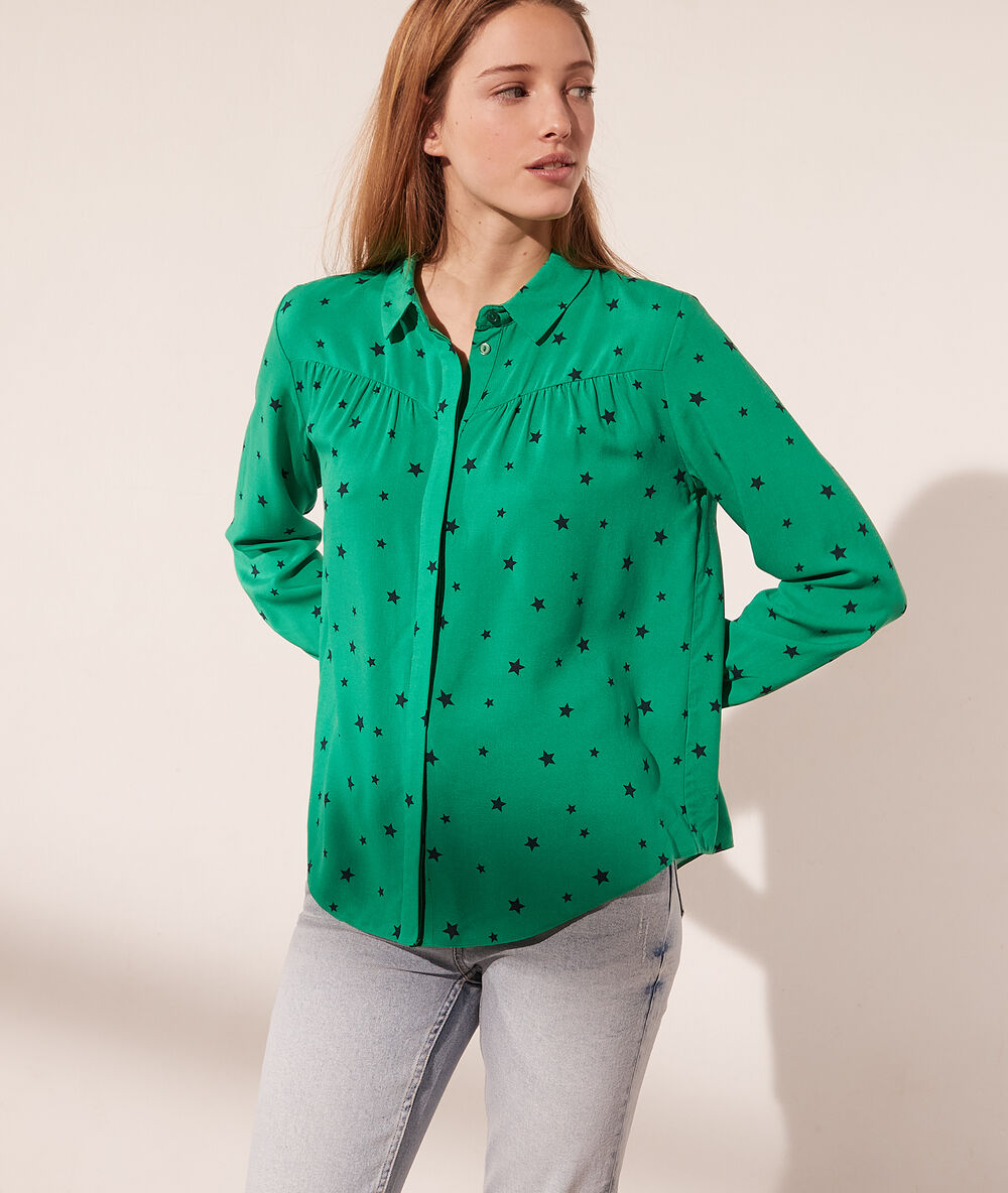 Camisa estampado estrellas clorofila.