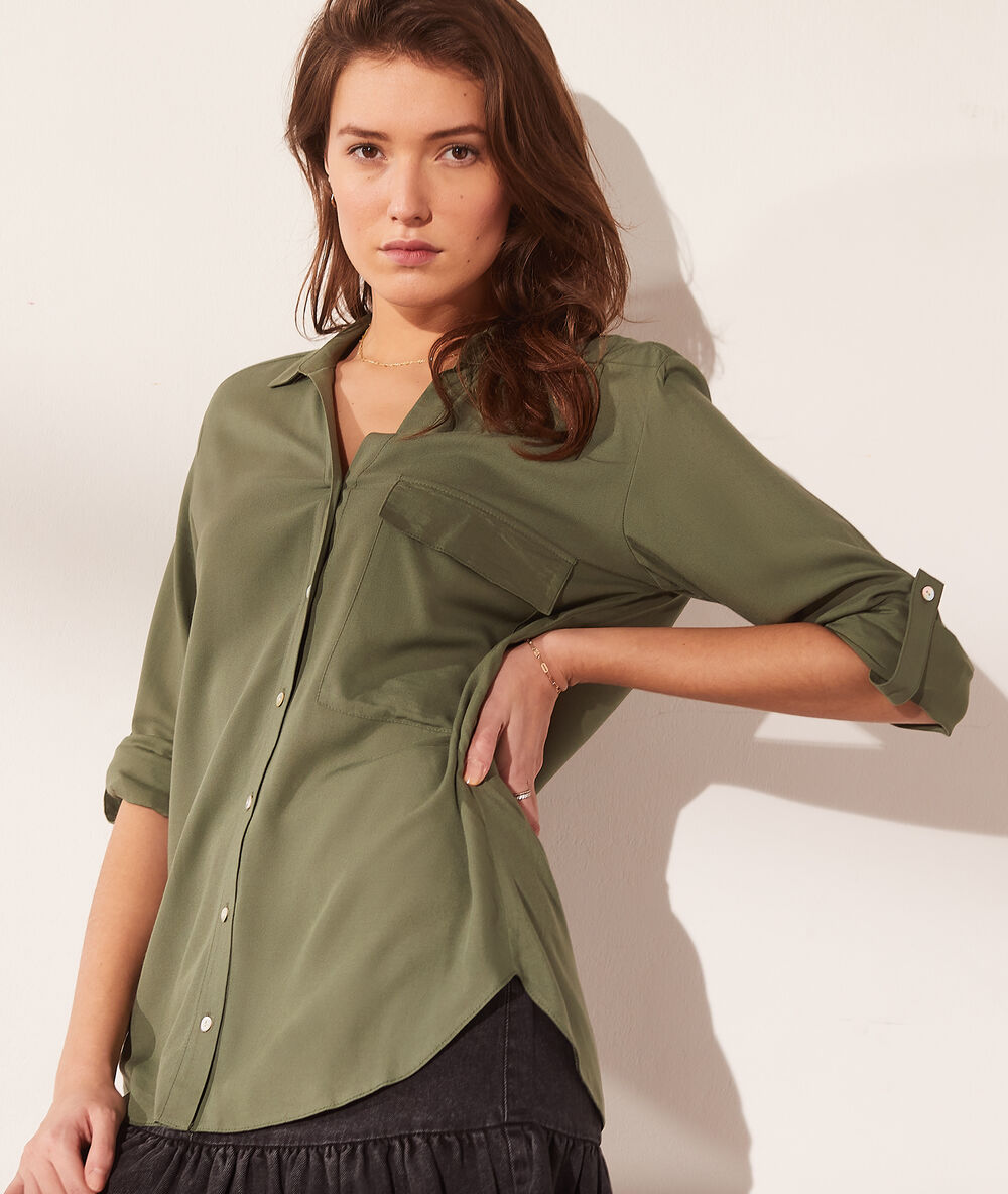 Camisa con bolsillo k.kaki.