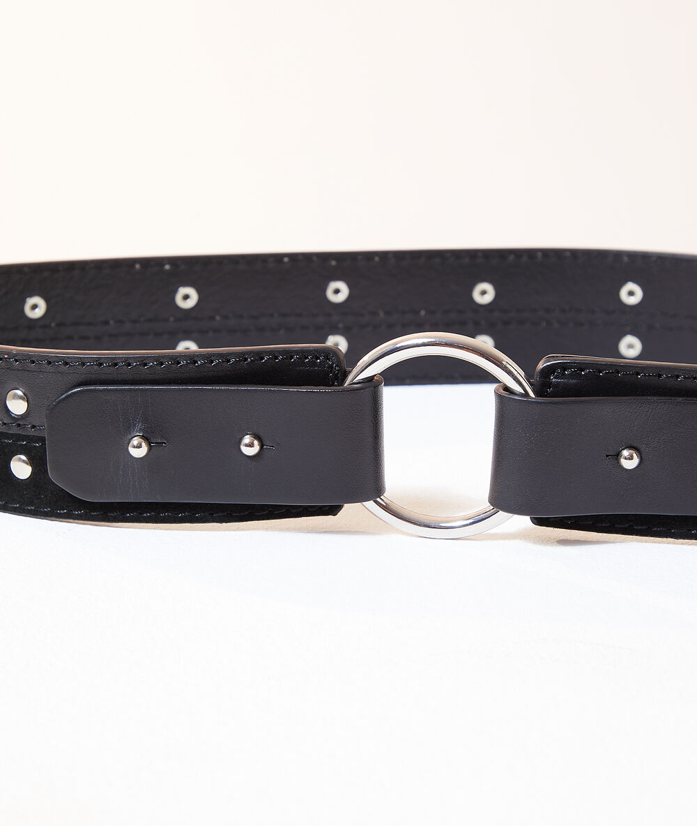 Ceinture large noir.