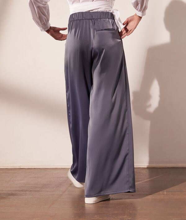 Pantalón ancho satinado Pantalón ancho satinado