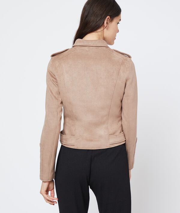 Chaqueta motera efecto ante Chaqueta motera efecto ante
