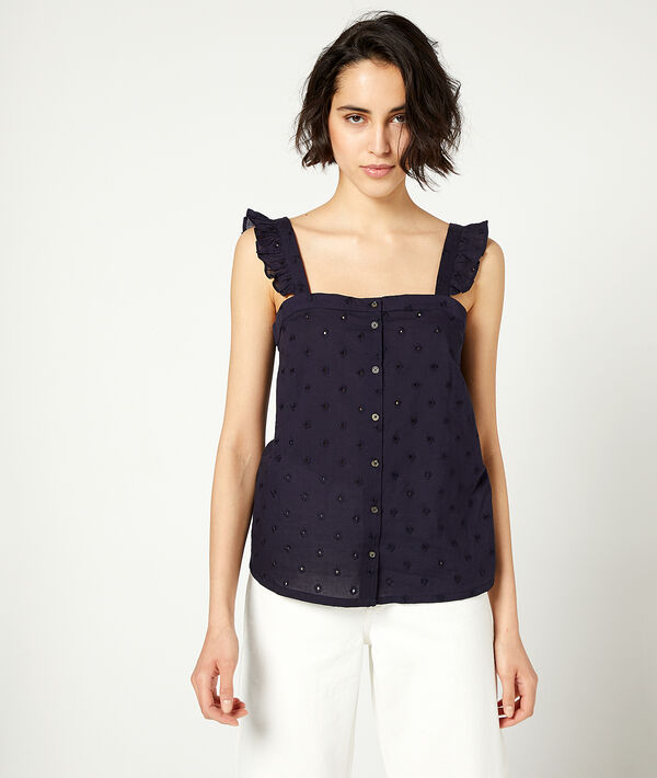 Top recto guipur con volantes Top recto guipur con volantes