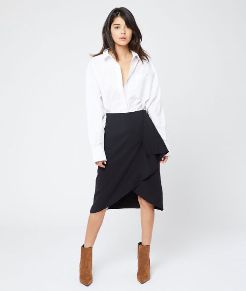 Falda midi cruzada Falda midi cruzada