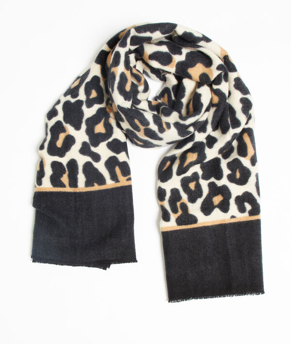 Bufanda plaid estampado leopardo Bufanda plaid estampado leopardo