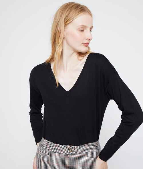 Pull col v en maille fine Pull col v en maille fine