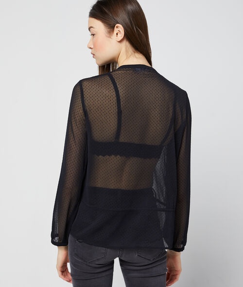 Blusa anudada en plumetis Blusa anudada en plumetis