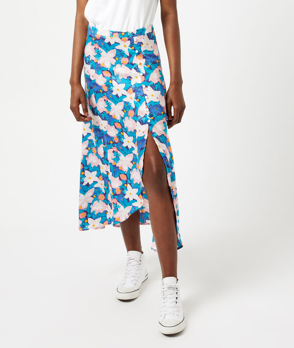 Falda midi estampado floral Falda midi estampado floral