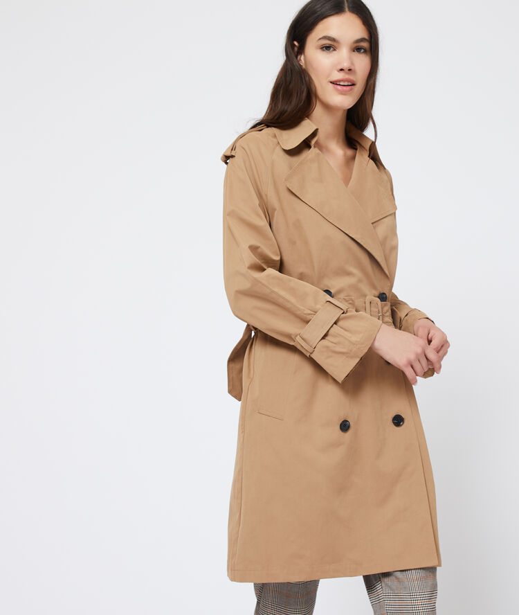 Trench con cinturón c.beige.