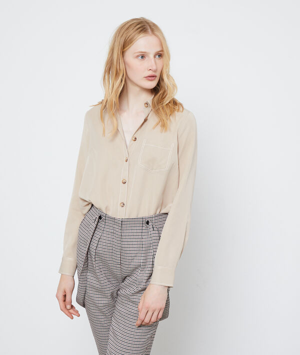 Camisa botones ambarinos de Tencel Camisa botones ambarinos de Tencel