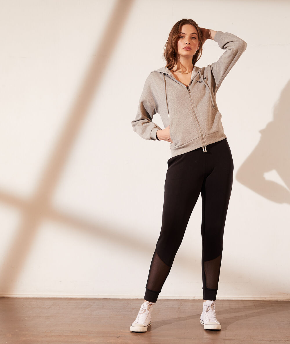 Sudadera 'lazy day' c.gris jaspeado.