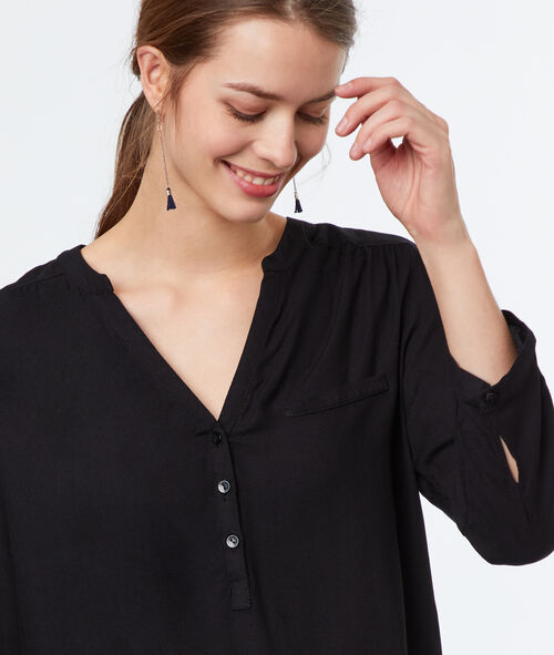 Blusa lisa manga 3/4 Blusa lisa manga 3/4