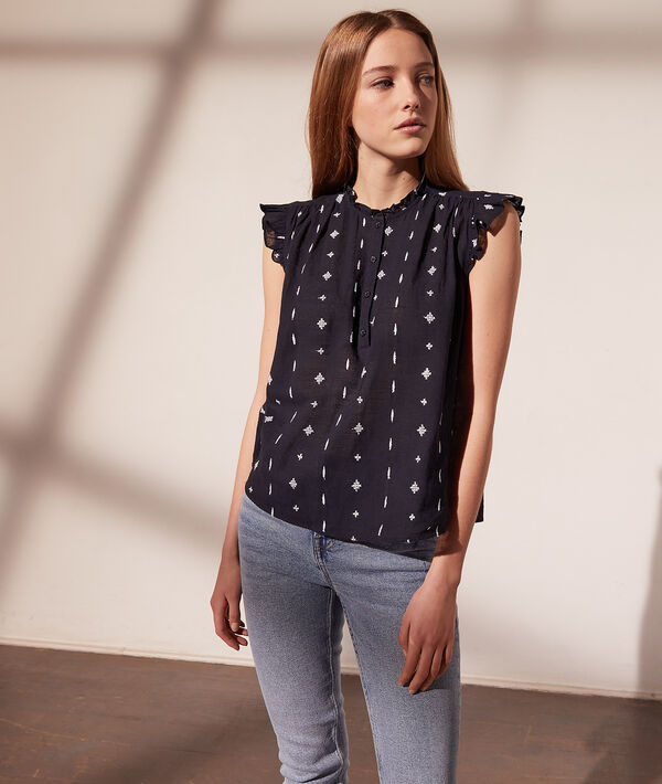 Camisa manga corta con volantes Camisa manga corta con volantes