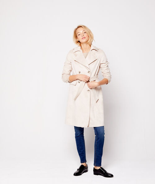 Trench con cinturón c.beige.