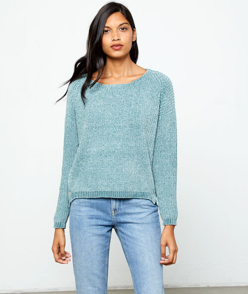 Jersey de felpilla verde.