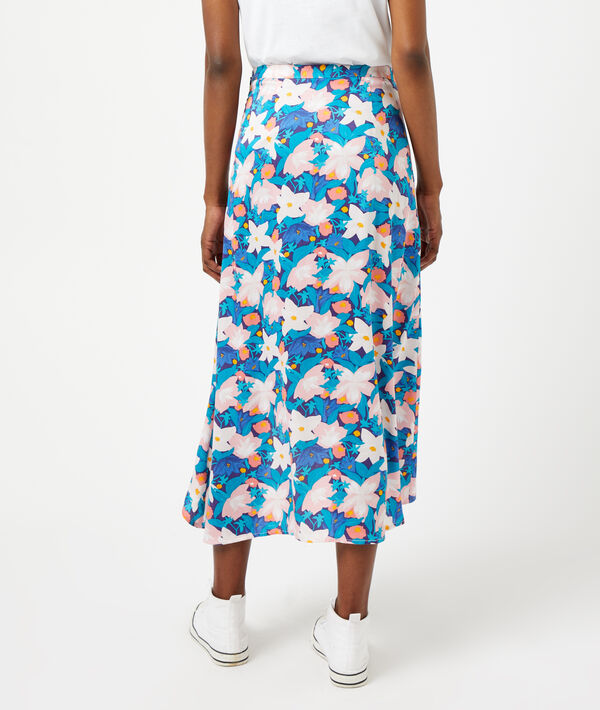 Falda midi estampado floral Falda midi estampado floral
