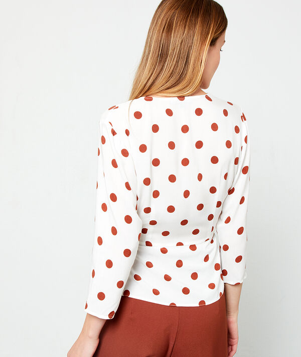 Blusa cruzada de lunares Blusa cruzada de lunares