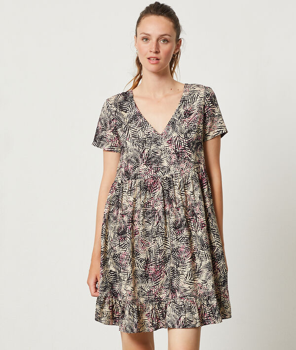 Vestido vaporoso estampado hojas Vestido vaporoso estampado hojas