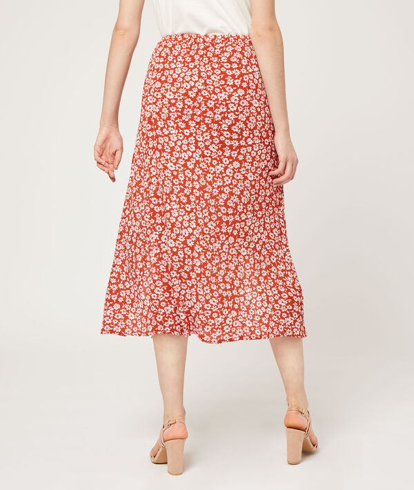 Falda midi estampado floral Falda midi estampado floral