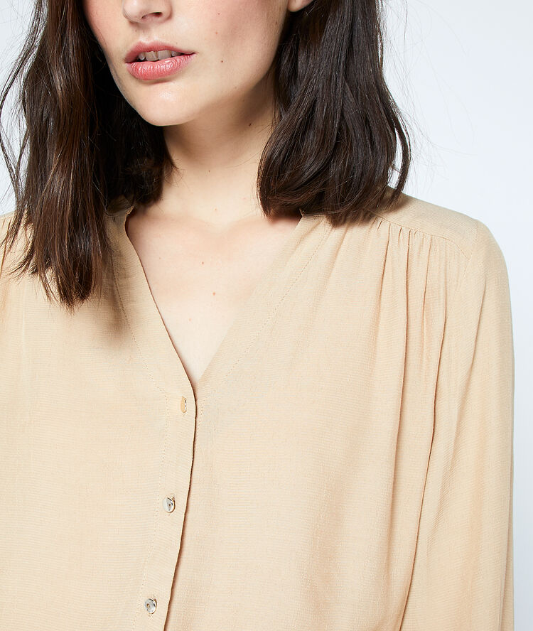 Blusa abotonada c.camel.