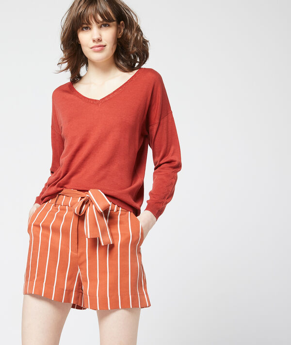 Short a rayas en Tencel Short a rayas en Tencel