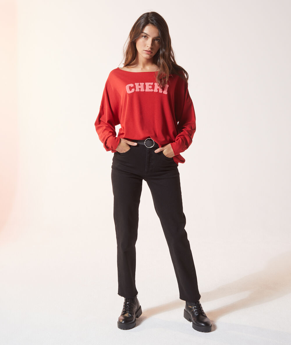 Sudadera ‘cheri' rojo.