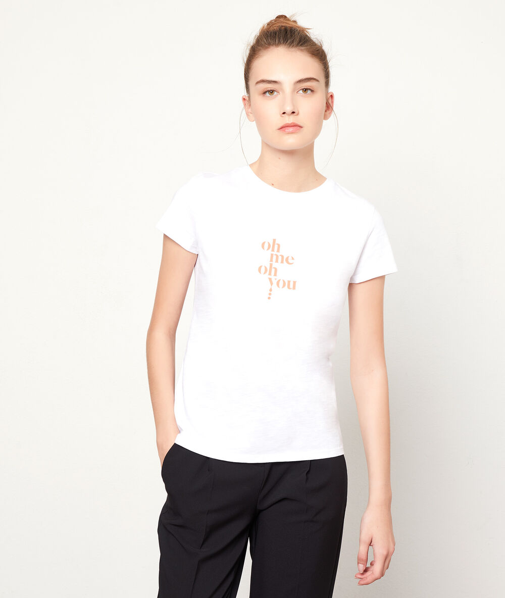 Camiseta 'oh me oh you' blanco.