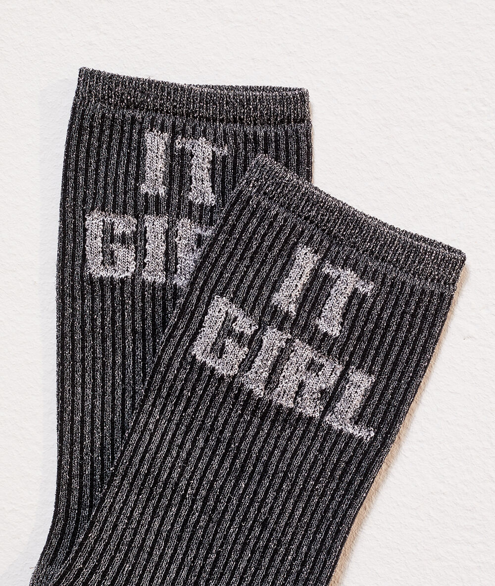 Calcetines 'it girl' plata.