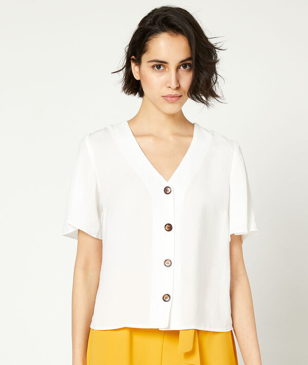 Blusa lisa con botones Blusa lisa con botones