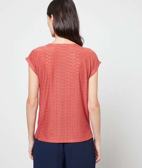 Camiseta calada cuello redondo Camiseta calada cuello redondo