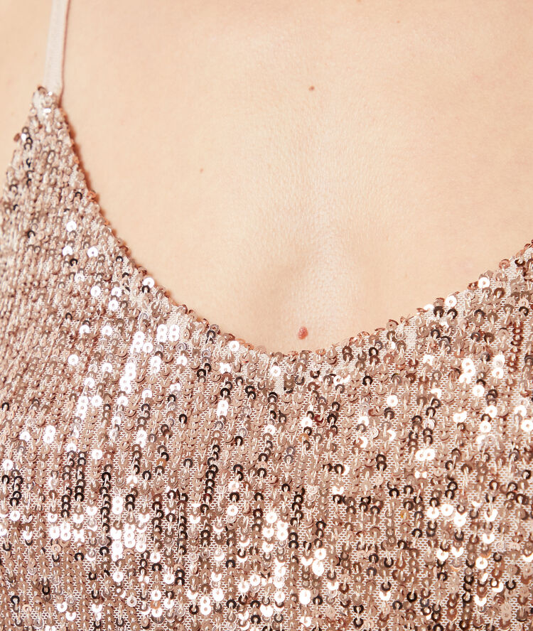 Camisola de lentejuelas cobre.