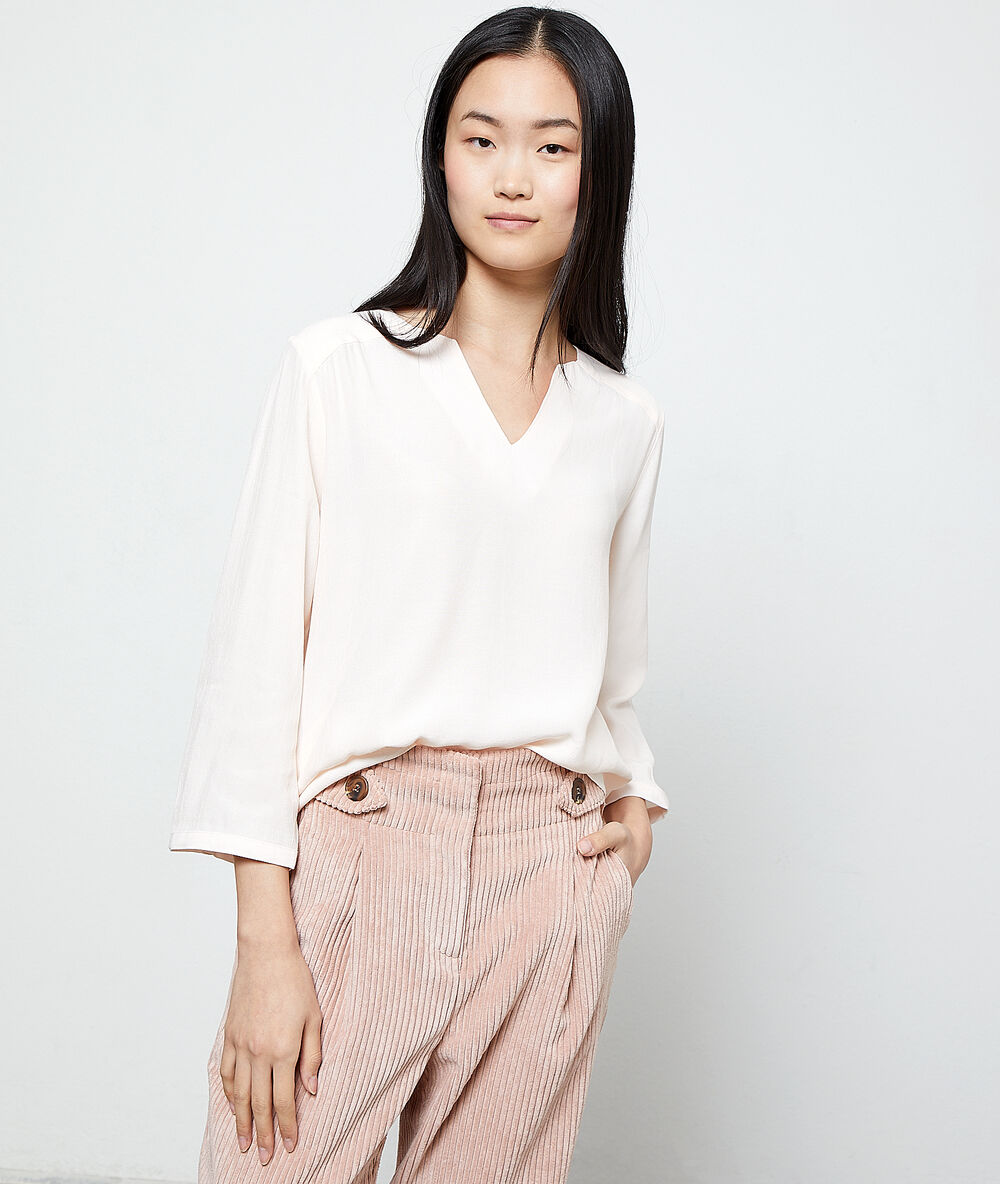 Blusa lisa crudo.