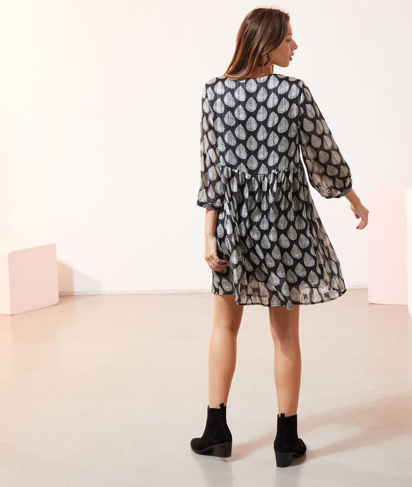 Vestido vaporoso estampado hojas Vestido vaporoso estampado hojas