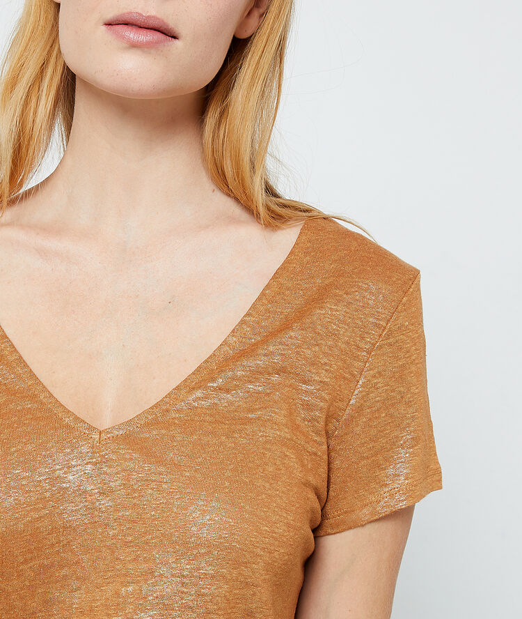 Camiseta metalizada c.camel.