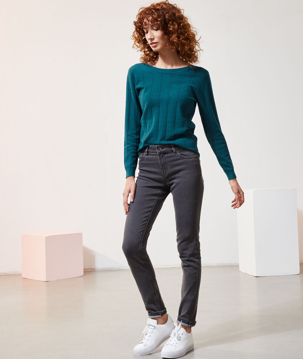Jersey escote espalda verde.