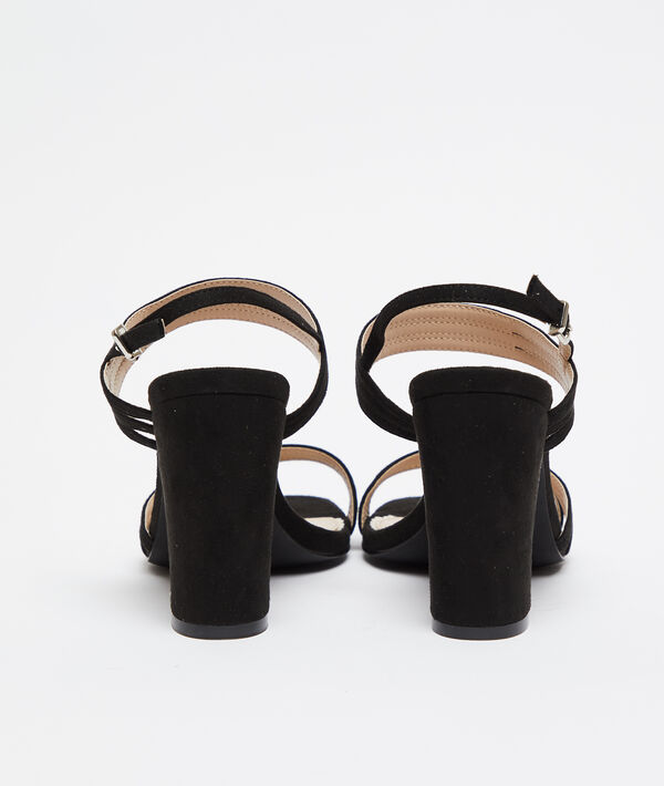 Sandalias de talón efecto ante Sandalias de talón efecto ante
