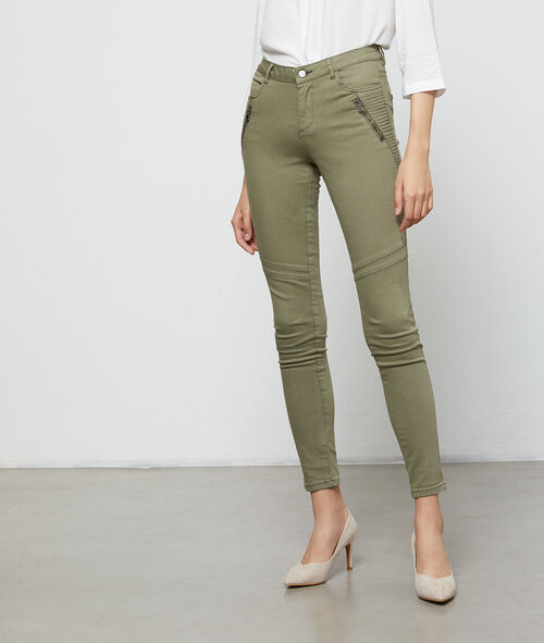 Pantalón estrecho bolsillos con cremallera Pantalón estrecho bolsillos con cremallera