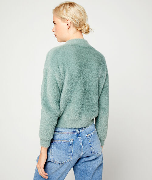Pull col montant en maille fluffy Pull col montant en maille fluffy