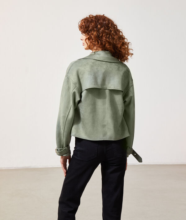 Chaqueta tipo biker, efecto ante Chaqueta tipo biker, efecto ante