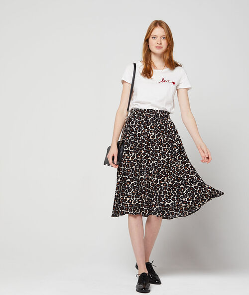 Falda holgada estampado leopardo Falda holgada estampado leopardo