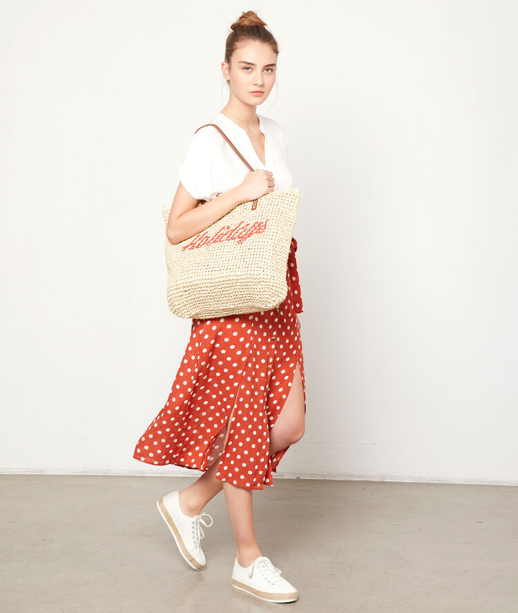 Bolso trenzado 'holidays' c.beige rosa.