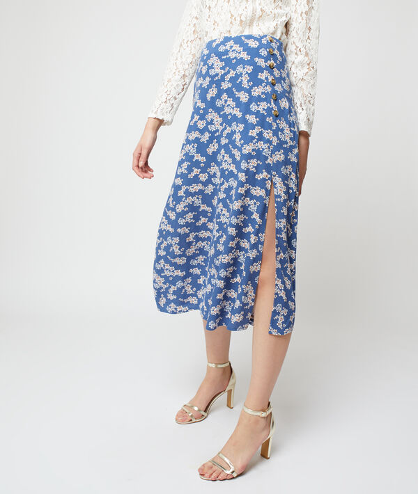 Falda midi estampado floral Falda midi estampado floral