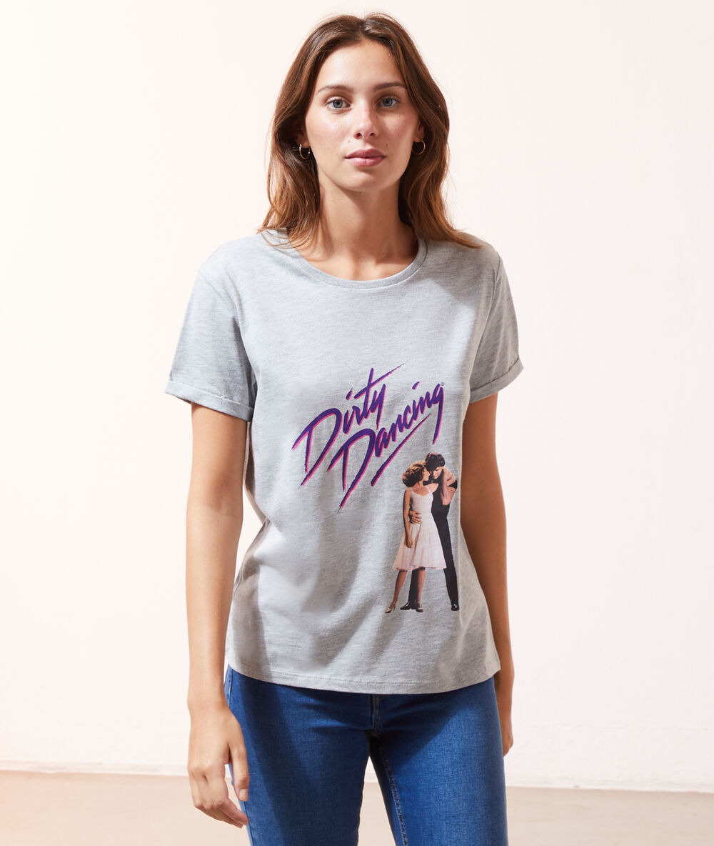 Camiseta 'dirty dancing' c.gris jaspeado.