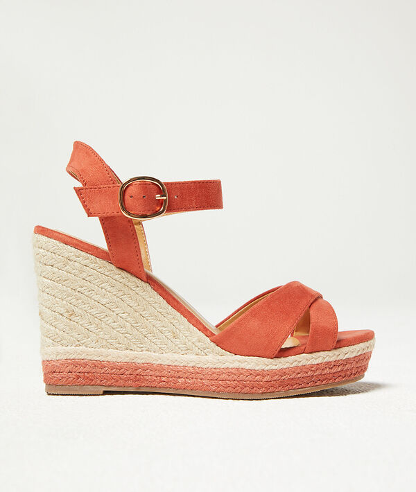 Sandalias de cuña efecto ante Sandalias de cuña efecto ante