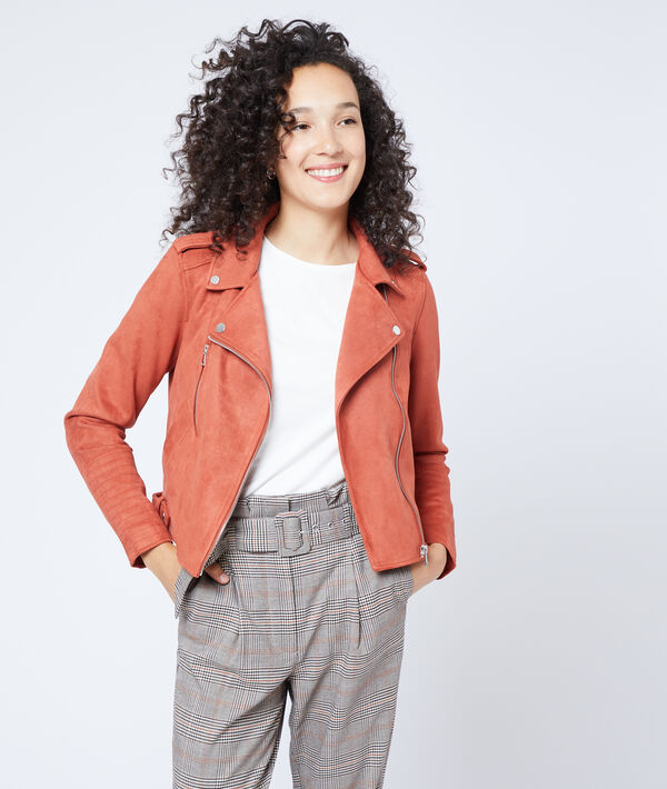 Chaqueta motera efecto ante Chaqueta motera efecto ante