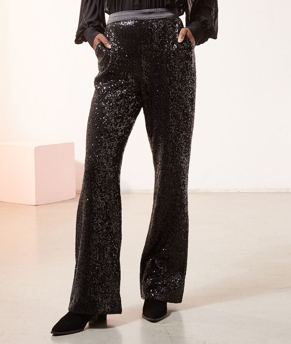 Pantalón acampanado lentejuelas Pantalón acampanado lentejuelas