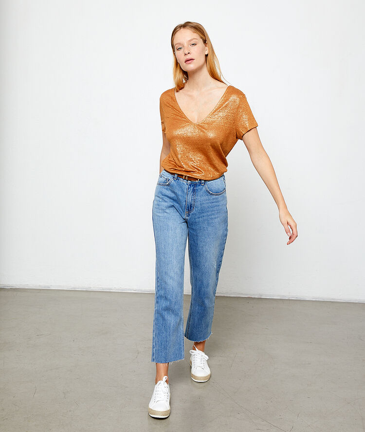 Camiseta metalizada c.camel.