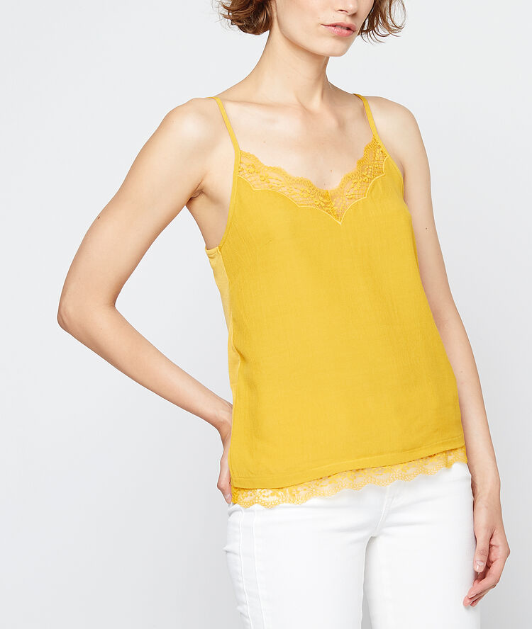 Camisola escotada con encaje c.curry.